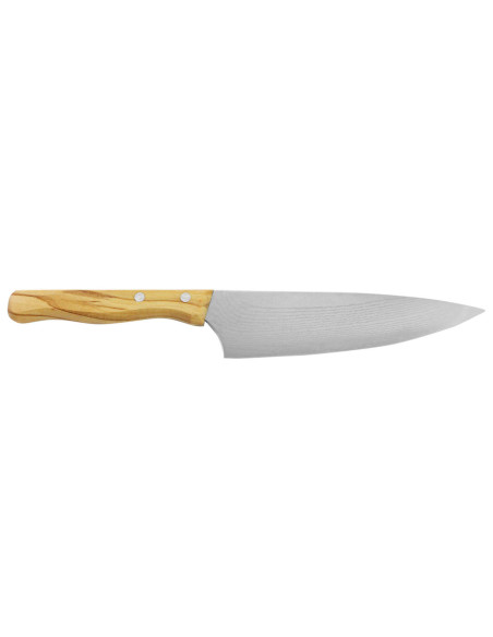 Gehring Look kokkekniv 15 cm blad damaskus 65 lag oliven trehåndtak