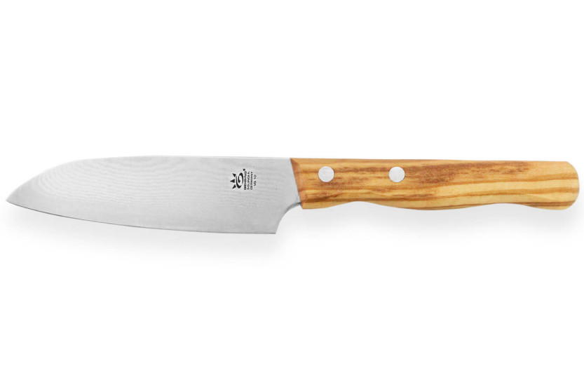 Gehring Look santoku veitsi 11cm terä damascus 65 kerrosta oliivipuu kahva