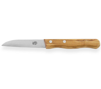 Gehring Look kuorintaveitsi 8cm terä damascus 65 kerrosta oliivipuu kahva