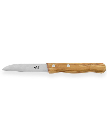 Gehring Look skalkniv 8cm blad damaskus 65 lager olivträhandtag
