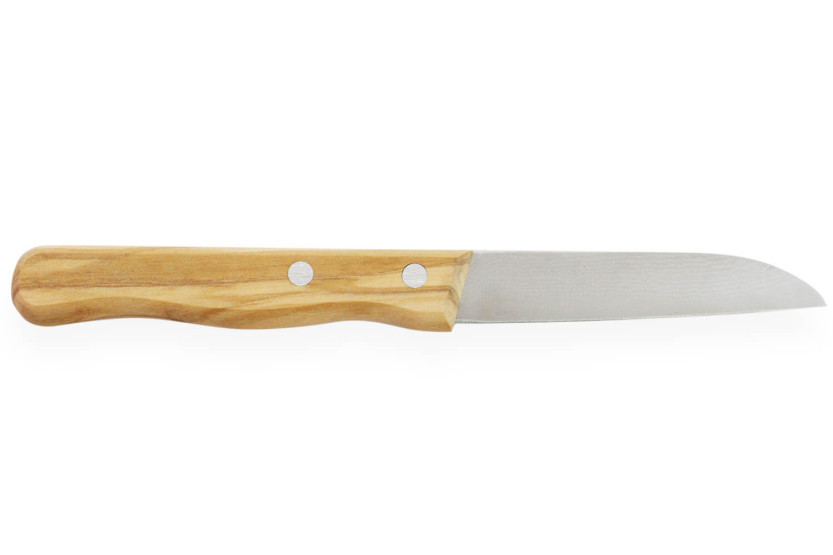 Gehring Look skalkniv 8cm blad damaskus 65 lager olivträhandtag