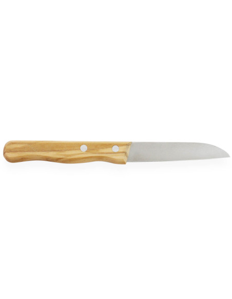 Gehring Look skalkniv 8cm blad damaskus 65 lager olivträhandtag