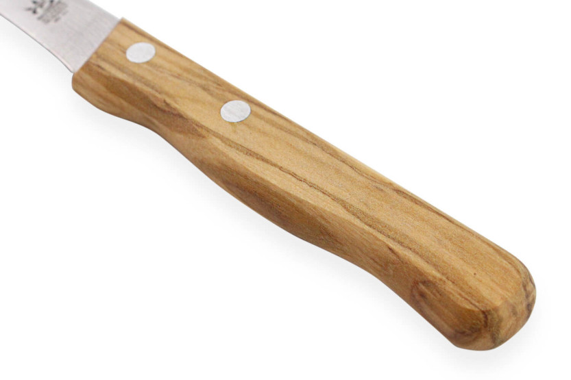 Gehring Look kuorintaveitsi 8cm terä damascus 65 kerrosta oliivipuu kahva