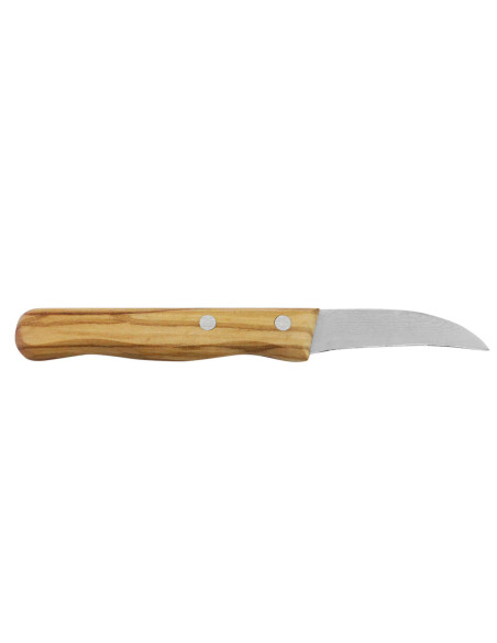Vogelschnabelmesser Gehring Look Klinge 6cm Damast 65 Schichten Griff Olivenholz