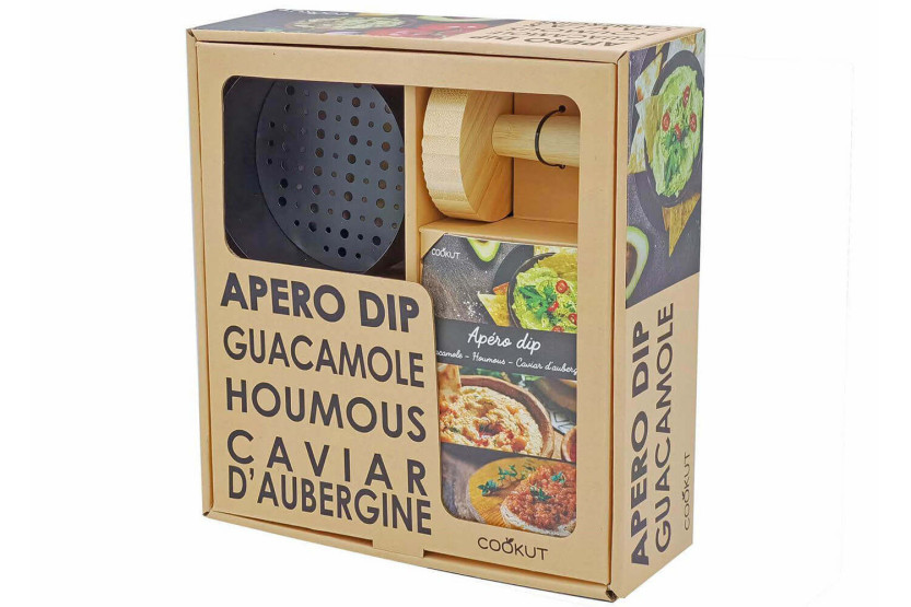Kit apérodip Cookut - 1 støter + 1 metallrist + 1 keramisk bolle + 1 oppskriftsbok