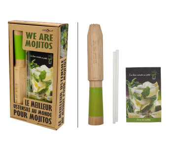 Mojito Cookut-setti 1 soseuttaja + 2 lasipilliä + 1 reseptikirja
