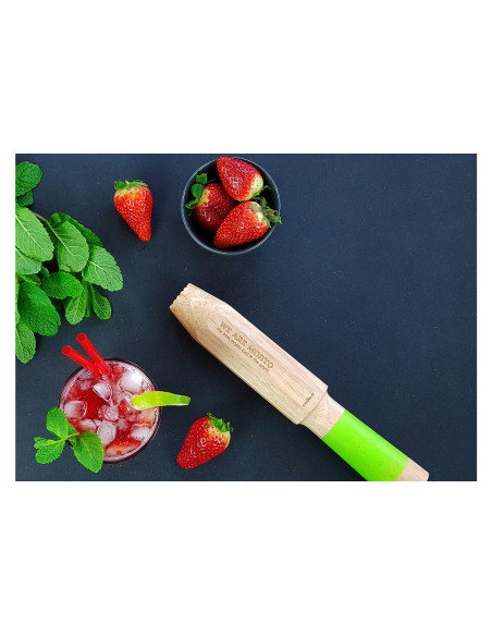 Set Mojito Cookut 1 machacador + 2 pajitas de cristal + 1 libro de recetas