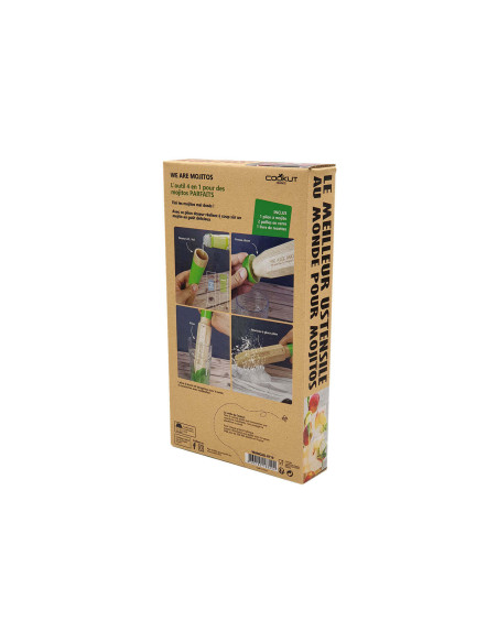 Set Mojito Cookut 1 passaverdura + 2 cannucce di vetro + 1 libretto di ricette