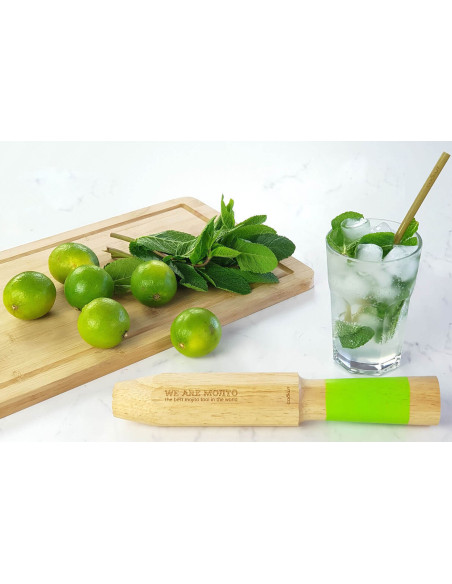 Cookut-Set Spezial Mojito 1 Stampfer + 2 Glasstrohhalme + 1 Rezeptbuch