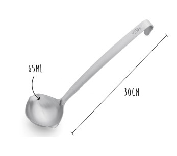 Concha de molho triangular série 1946 em aço inoxidável 30cm - 65ml