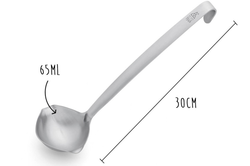 Kolmio kastike kauha 1946 sarja ruostumatonta terästä 30cm - 65ml
