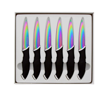 Estuche de 6 cuchillos Pradel Excellence 10cm hoja titanio