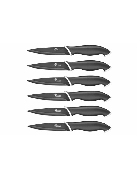 Estuche de 6 cuchillos Pradel Excellence 10cm hoja negra con recubrimiento antiadherente