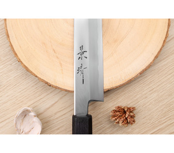 Faca yanagiba japonesa artesanal Kagekiyo Suri Urushi 24cm 2