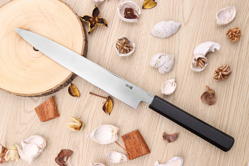 Cuchillo yanagiba japonais artisanal Kagekiyo Suri Urushi 24cm
