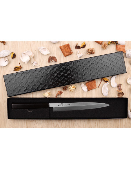 Coltello yanagiba japonais artisanal Kagekiyo Suri Urushi 21cm