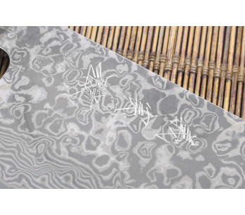 nakiri kniv Japonais artisanal Yoshimi Kato 16,5cm VG10 Nikkel Damaskus cerisier 2