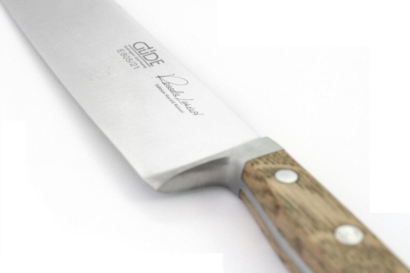 Sett med 5 smidde Güde Alpha Oak-kniver