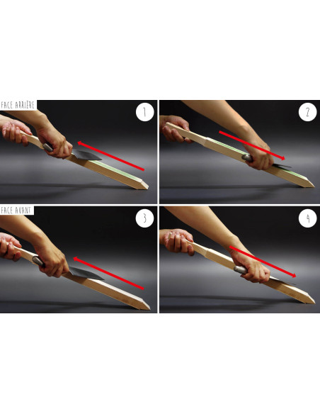 Suehiro japansk poleringslædersæt 48,5 cm + slibepasta