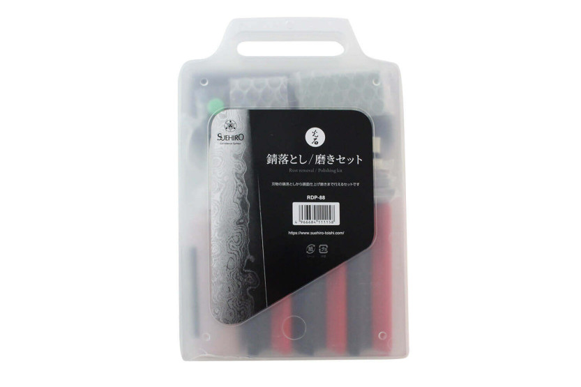 Kit completo Suehiro japonés para eliminar el óxido y pulir las cuchillas