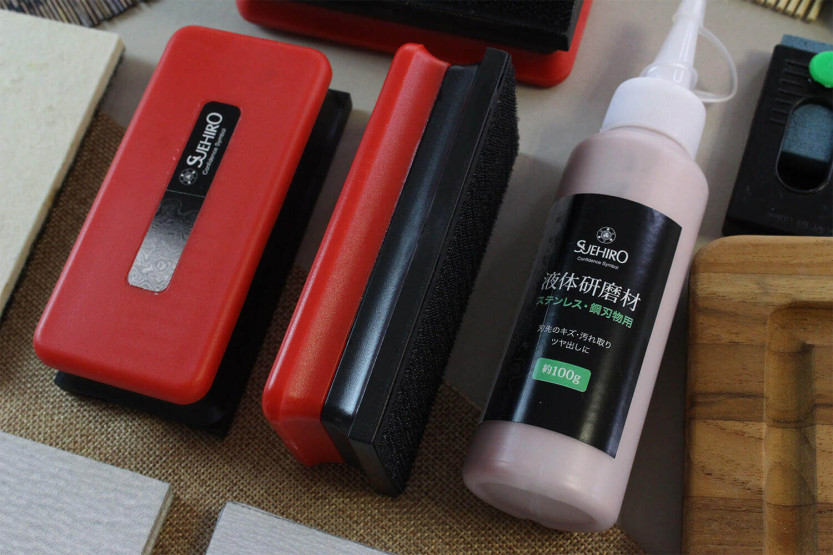 Kit completo Suehiro japonés para eliminar el óxido y pulir las cuchillas