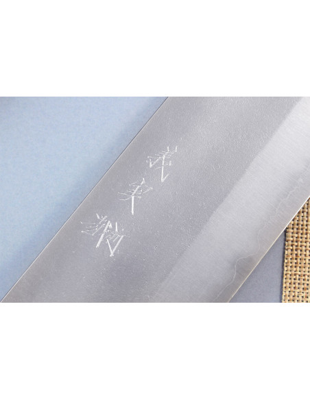 coltello nakiri japonais artisanal Yoshimi Kato AS Nashiji 16,5 cm