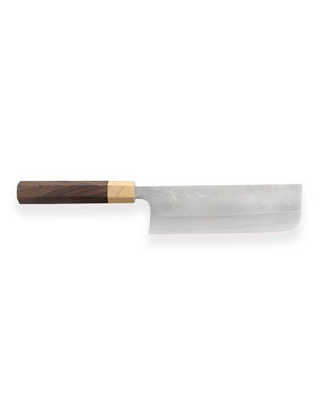 coltello nakiri japonais artisanal Yoshimi Kato AS Nashiji 16,5 cm