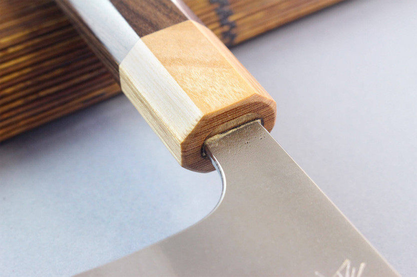 faca nakiri japonês artesanal Yoshimi Kato AS Nashiji 16,5cm