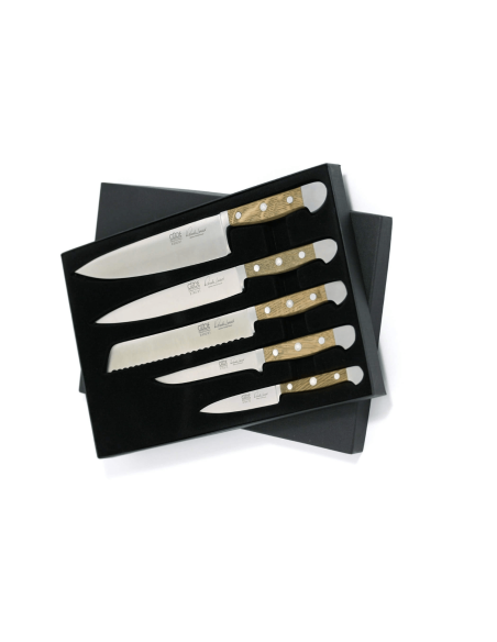 Güde Alpha Eiche Messerset 5 geschmiedete Messer