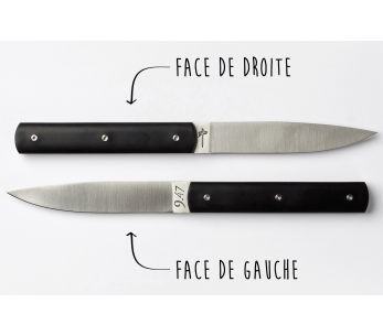 Sett med 6 Perceval 9.47 svarte bordkniver 2