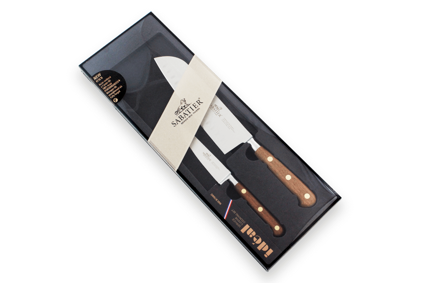 Estuche 2 cuchillos Sabatier Perigord Office 10cm + Santoku 18cm