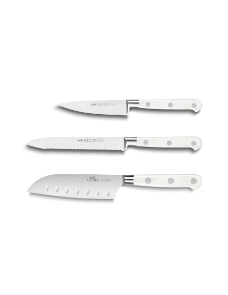 Sabatier Messerset 3 Messer Toque Blanche Office + Universal + Mini Santoku