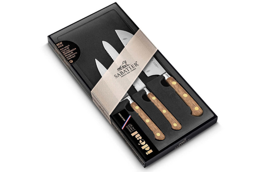 Set med 3 Sabatier Perigord Office + Universal + Mini Santoku-knivar