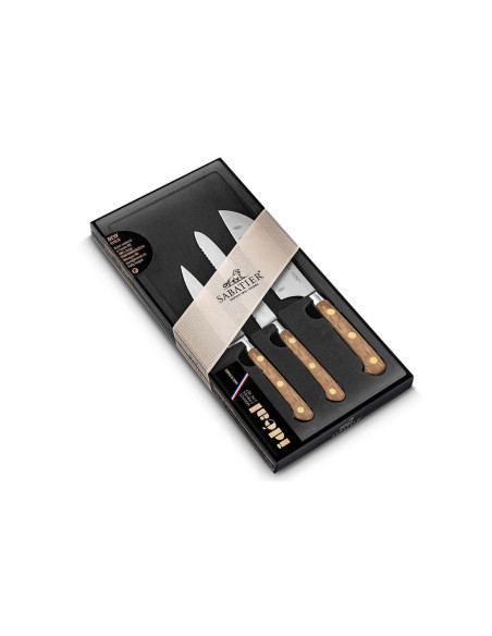 3 kpl Sabatier Perigord Office + Universal + Mini Santoku -veitset, setti