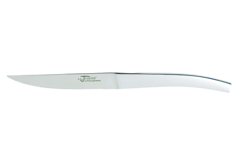 Coltello da bistecca in acciaio inox Au Nain Thiers, lama microseghettata da 11 cm