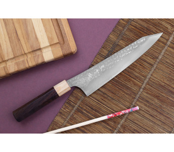 Japans gehamerd koksmes Yu Kurosaki senko 21cm SG2 staal 2
