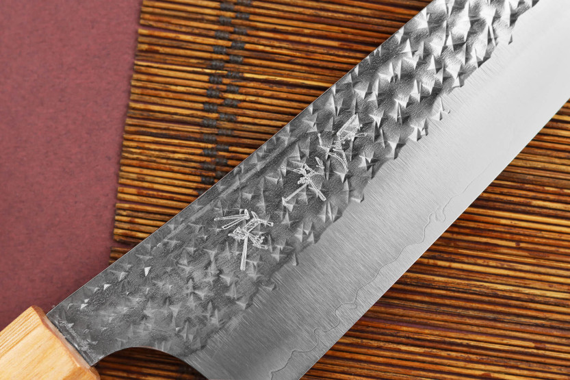Yu Kurosaki senko 21cm faca de chef japonesa artesanal martelada em aço SG2