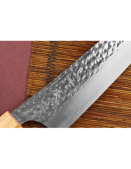 Yu Kurosaki senko 21cm faca de chef japonesa artesanal martelada em aço SG2