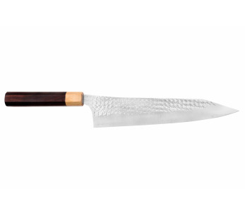 Yu Kurosaki senko 24cm faca de cozinha japonesa artesanal martelada em aço SG2
