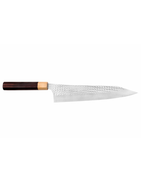 Yu Kurosaki senko 24cm faca de cozinha japonesa artesanal martelada em aço SG2