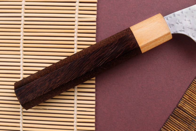 Couteau sujihiki cherry giapponese artigianale martelé Yu Kurosaki senko 27cm acier SG2