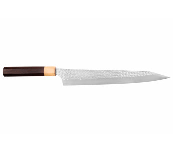 Couteau sujihiki kirsikka Japanilainen artesaani martelé Yu Kurosaki senko 27cm acier SG2