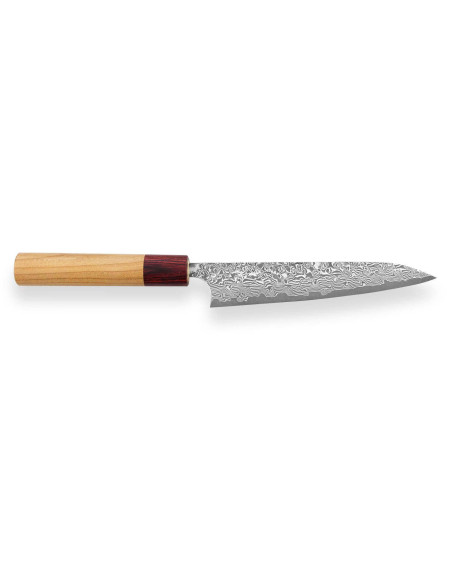 Japanisches handgefertigtes Universalmesser Yoshimi Kato 15cm VG10 Nickel Damascus