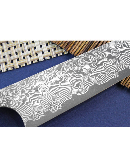 Yoshimi Kato 15cm VG10 Nickel Damascus kirsikkapuu käsintehty japanilainen yleispuukko