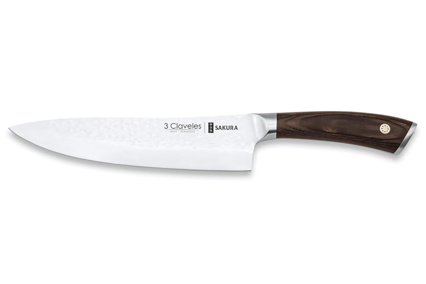 Faca de chef Sakura 3 claveles com cabo pakka 20cm