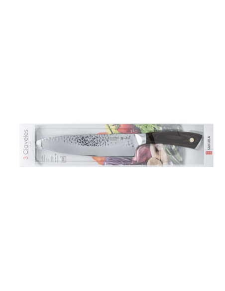 Faca de chef Sakura 3 claveles com cabo pakka 20cm