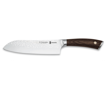 faca santoku 3 Claveles Sakura manche pack 17,5cm