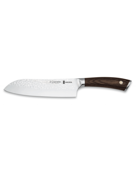 coltello santoku 3 Claveles Sakura manche confezione 17,5 cm