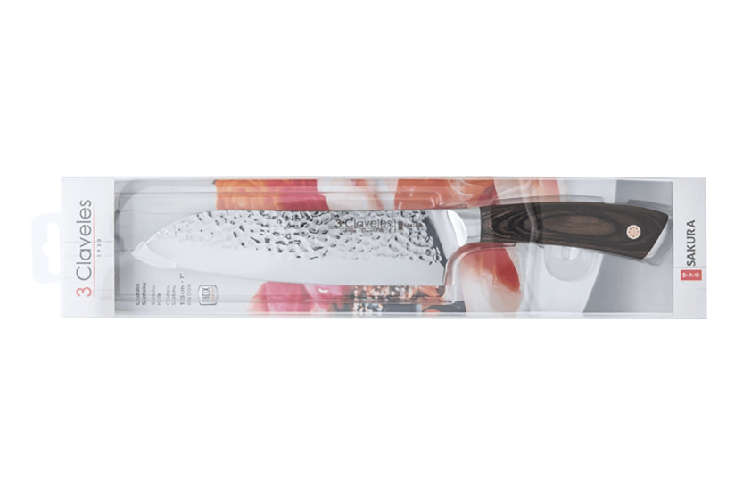 faca santoku 3 Claveles Sakura manche pack 17,5cm