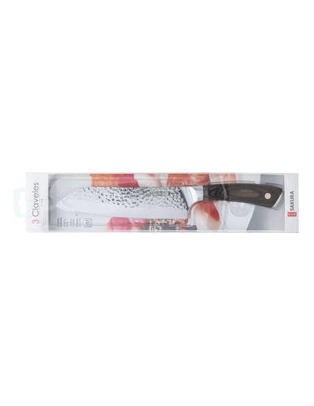 santokumesser 3 Claveles Sakura manche pack 17,5cm